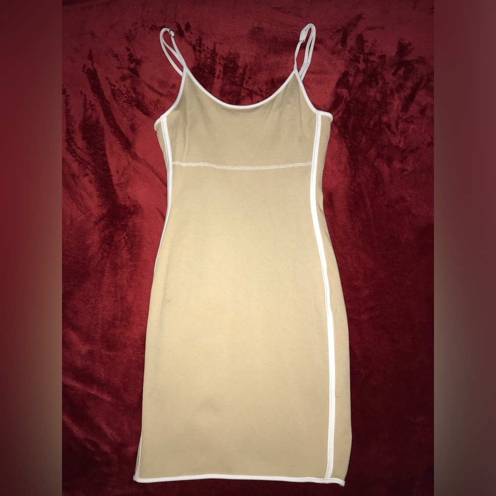 Forever 21 Tan Chemise with White Trim